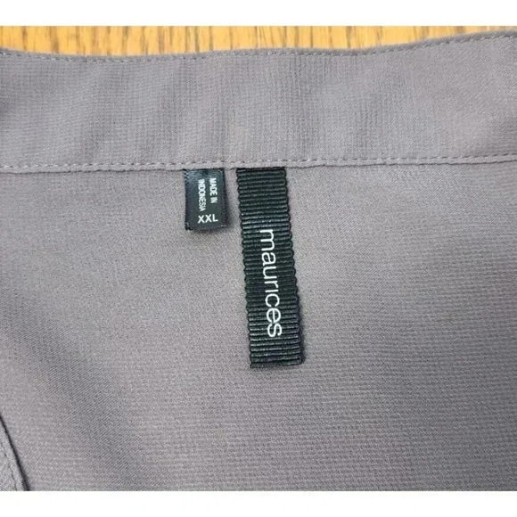 MAURICE’S GRAY MAUVE SHEAR TOP ¾ SLEEVE SIZE XXL - Picture 4 of 7